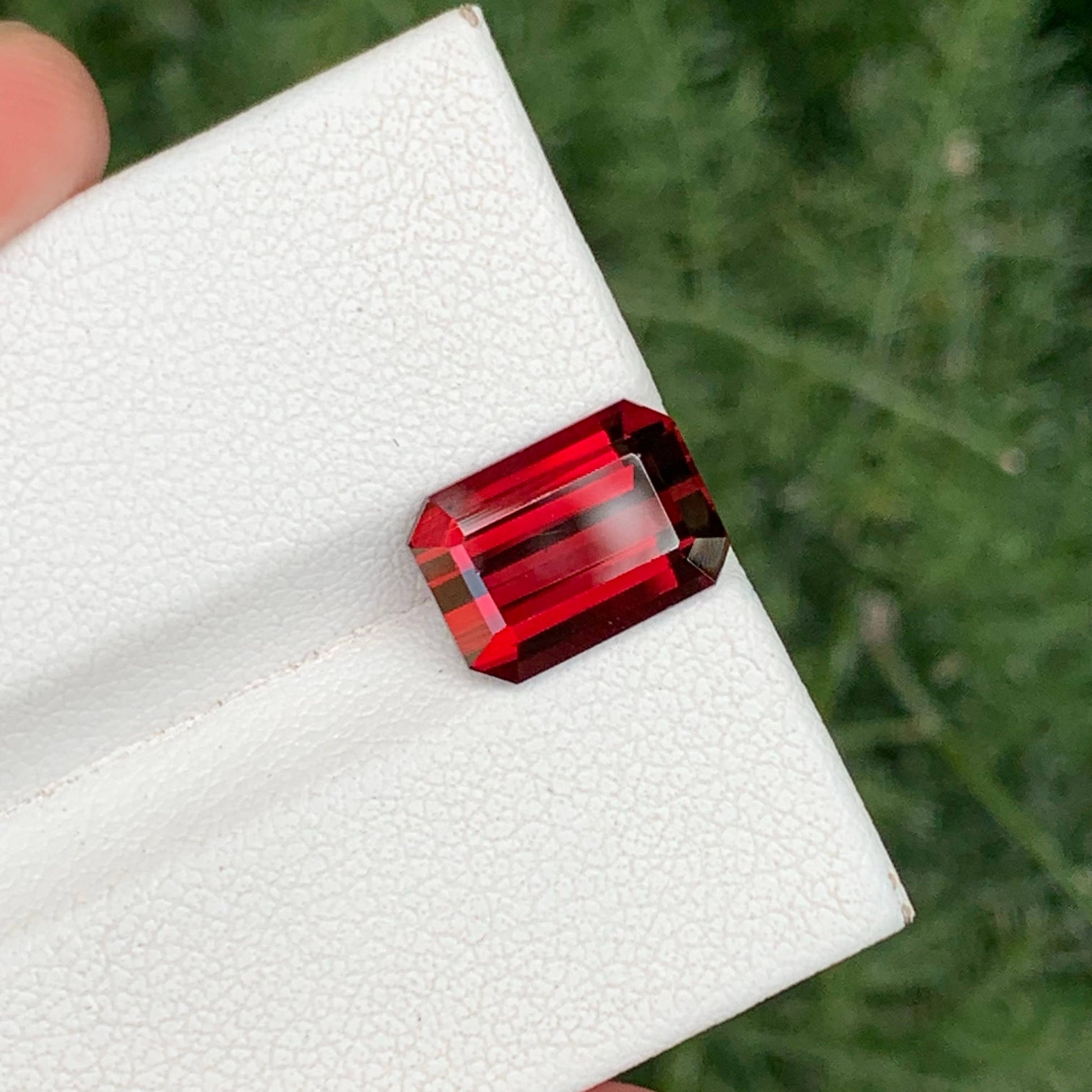 4.60 Carat Red Garnet Emerald Cut