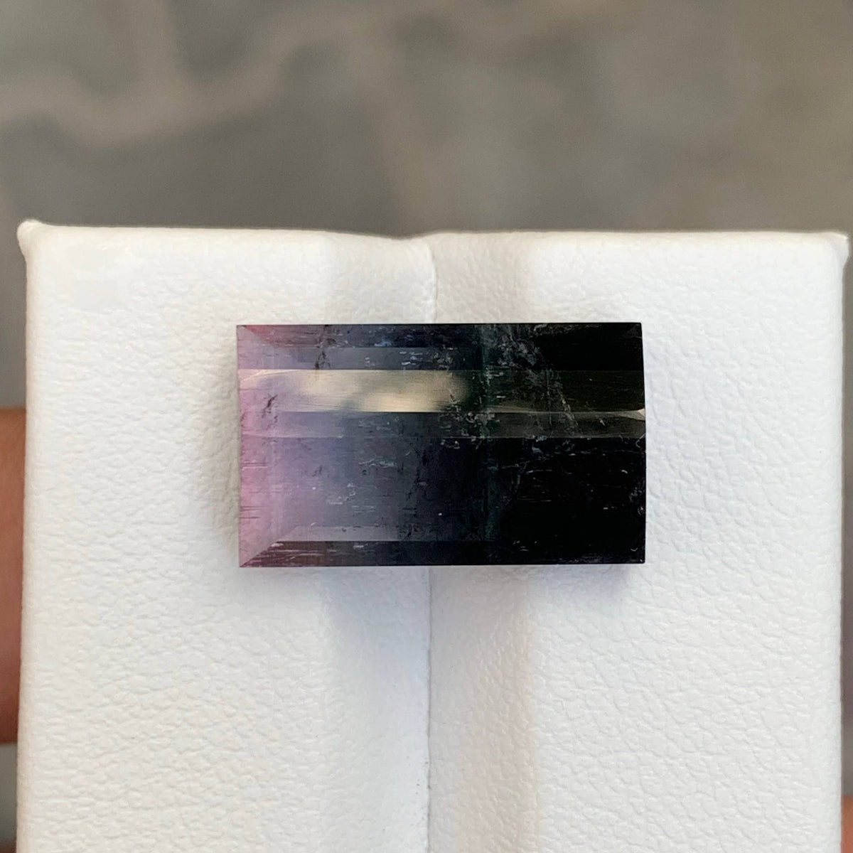8.50 Carat Natural Loose Bicolor Tourmaline Stone Baguette Cut Afghan Gemstone