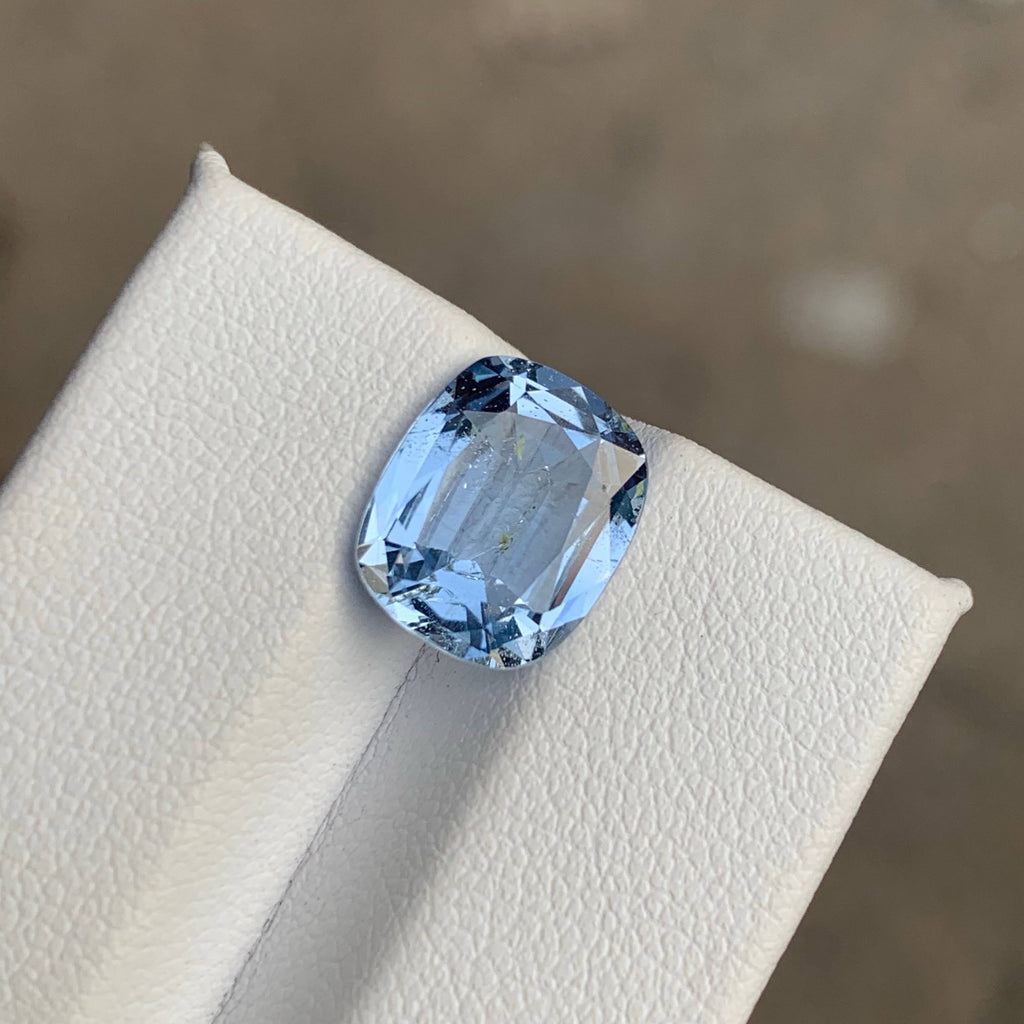 3.30 Carat Aquamarine Goshenite Cushion Cut Pakistan Untreated VVS