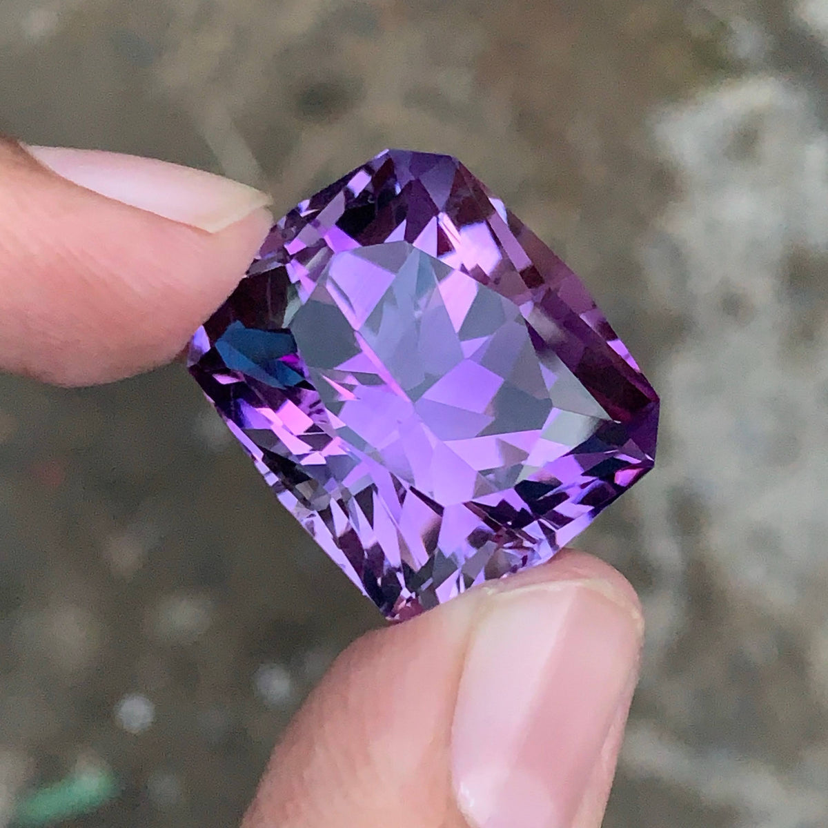 50.90 Carat Natural Loose Purple Amethyst Stone Cushion Cut Brazilian Eye Clean Untreated Gemstone