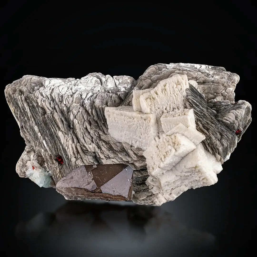 Feldspar With Garnet Mineral