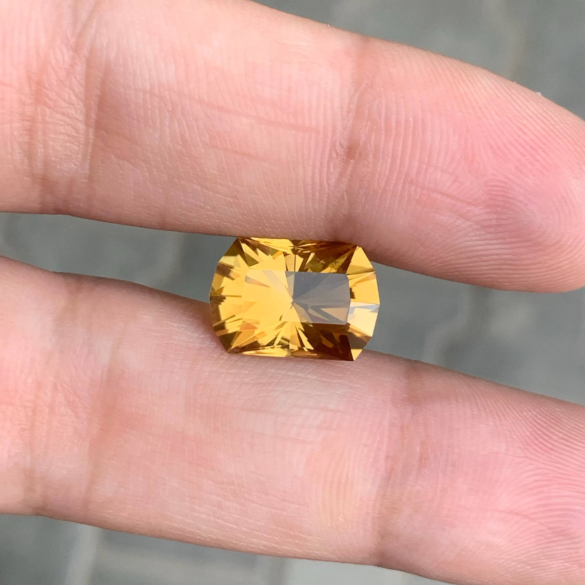 5.55 Carat Golden Citrine Fancy Cut Brazilian Gemstone, Eye Clean, Untreated