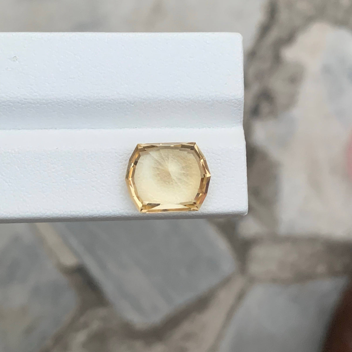 7.90 Carat Natural Loose Golden Color Citrine Fancy Cut Brazilian Gemstone