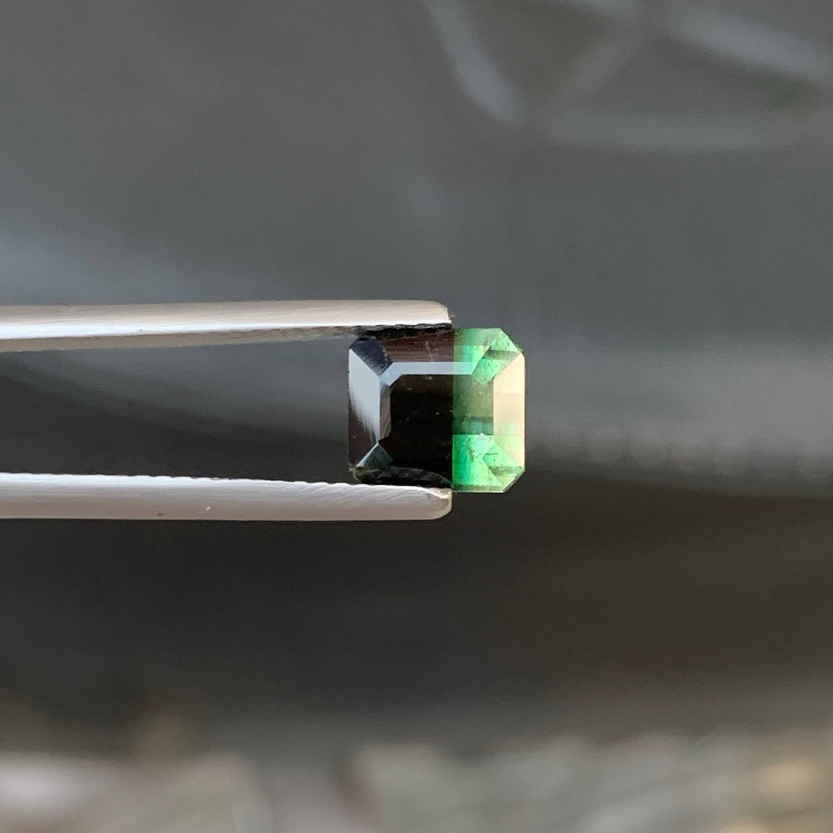 1.70 Carat Natural Loose Bicolor Tourmaline Stone Emerald Cut Afghan Gemstone