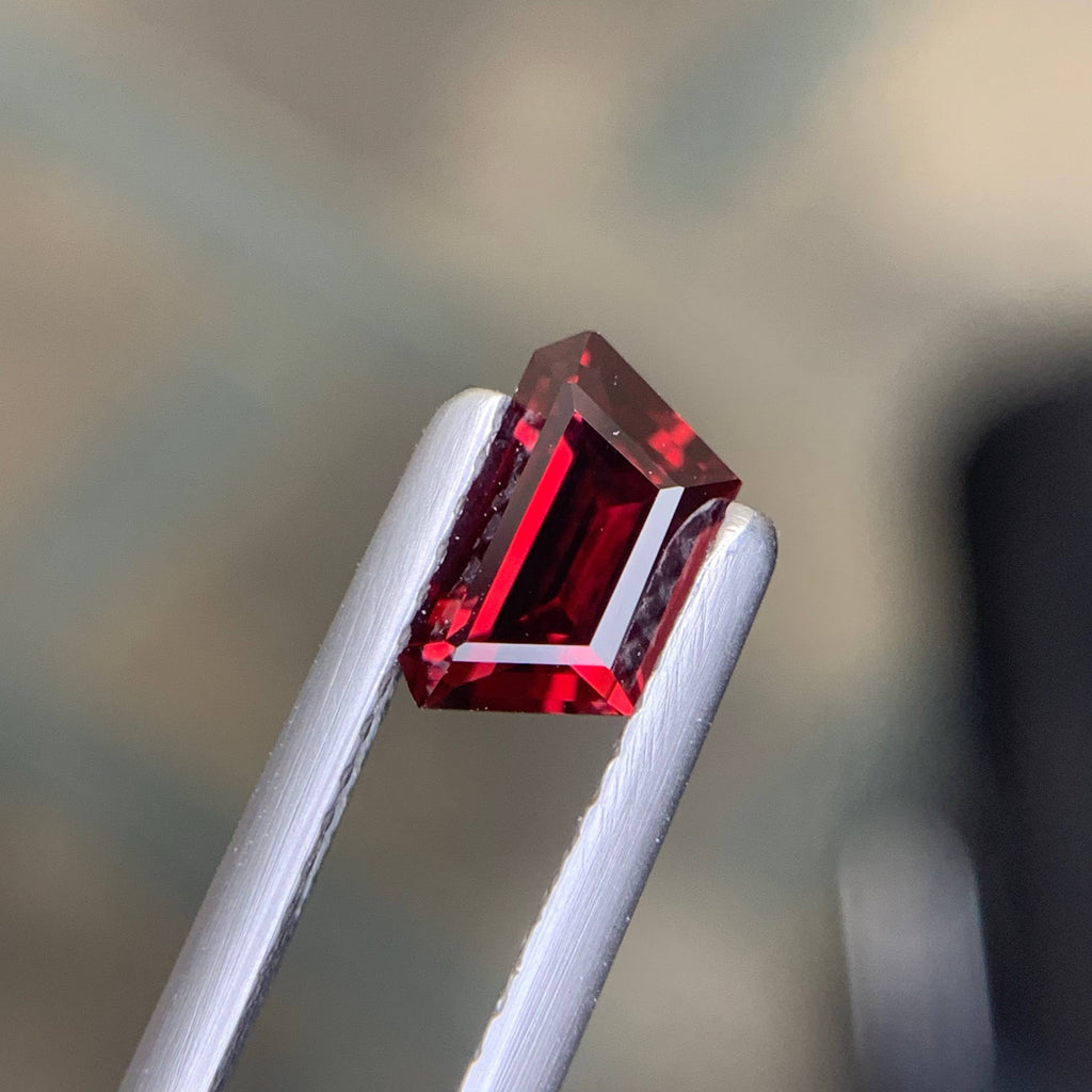 0.85 Carat Natural Loose Red Color Spinel Stone Fancy Cut Burma Gemstone