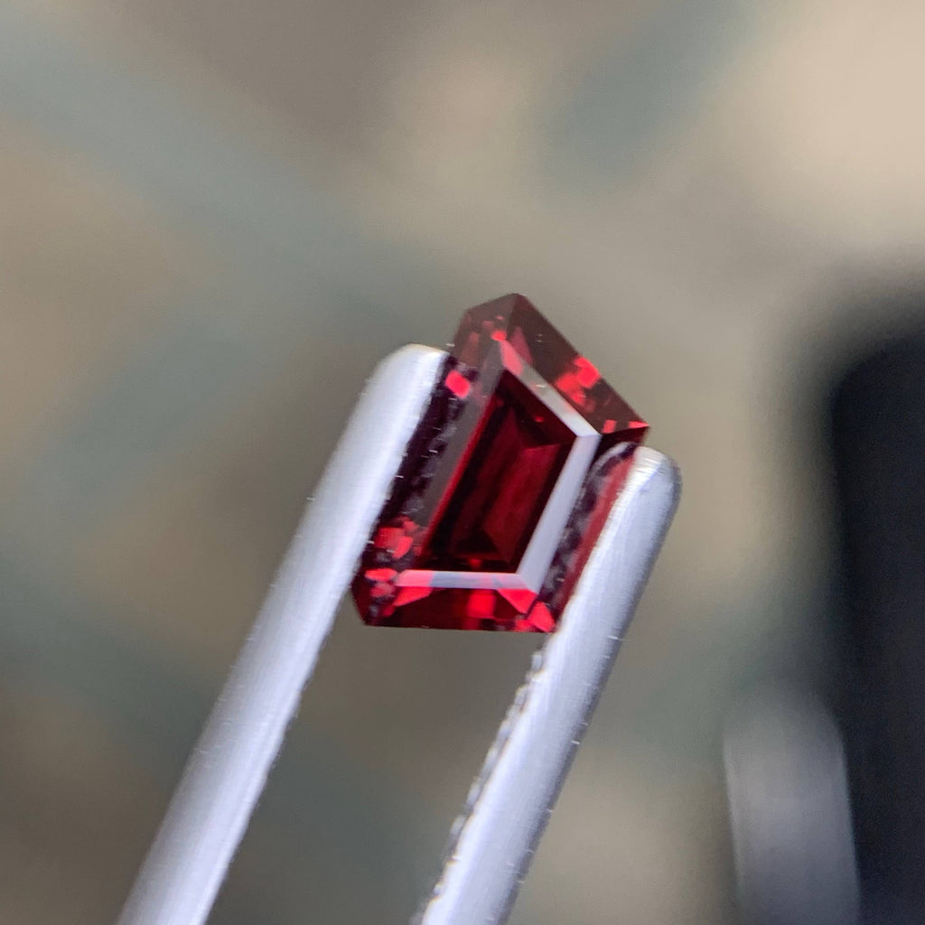 0.85 Carat Natural Loose Red Color Spinel Stone Fancy Cut Burma Gemstone
