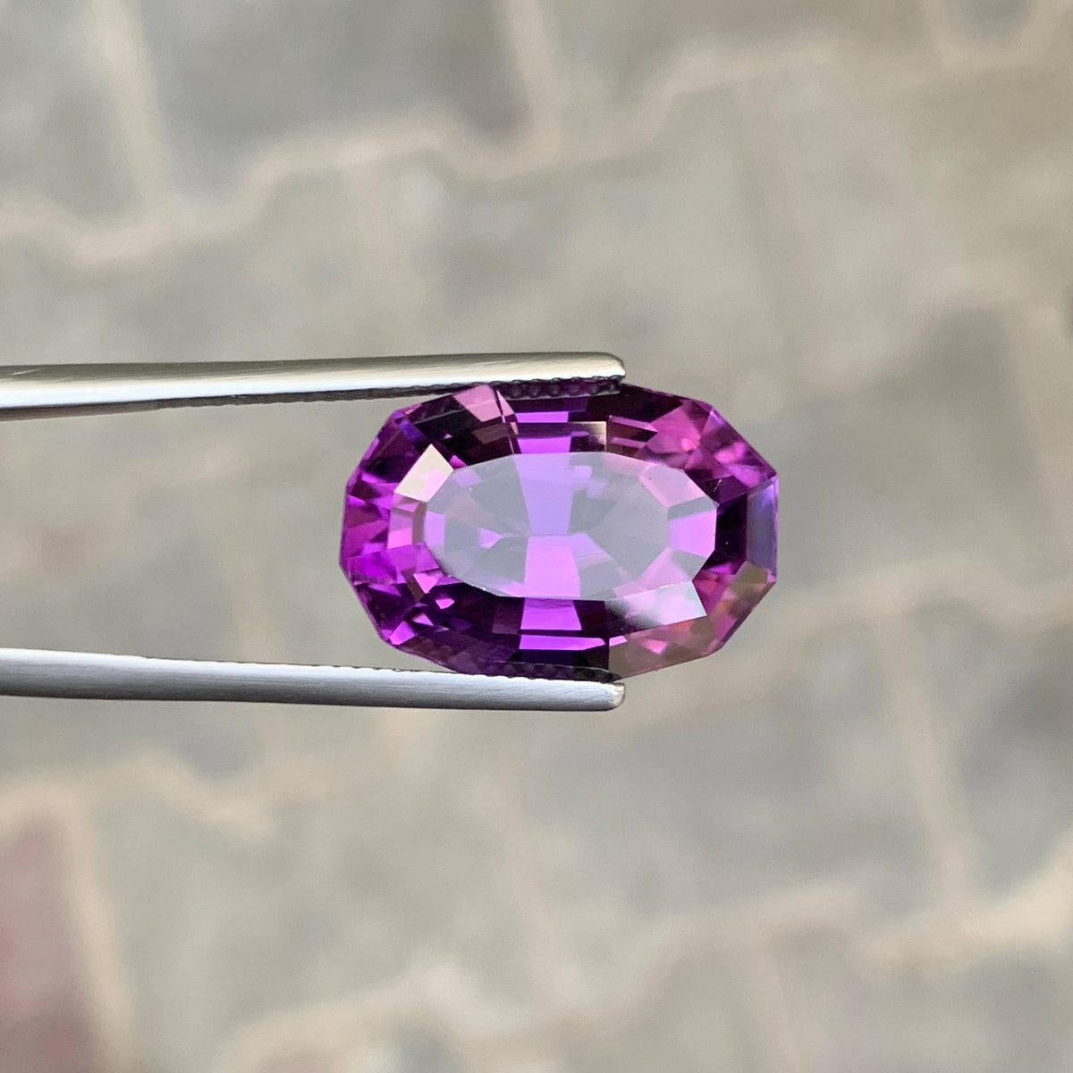 15.75 Carat Natural Loose Deep Purple Amethyst Stone Fancy Cut Brazilian Gem