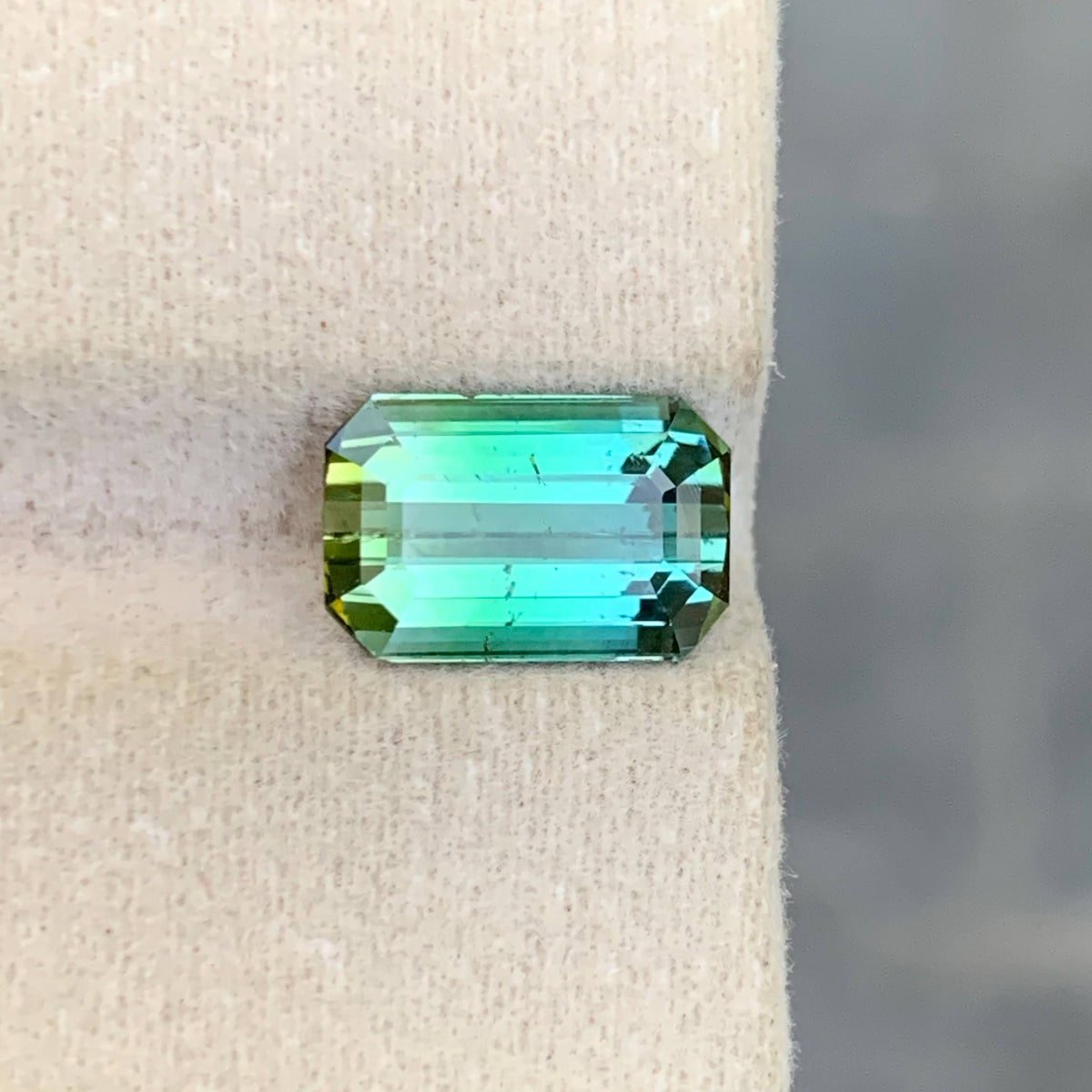 3.75 Ct Bicolor Tourmaline Emerald Cut 