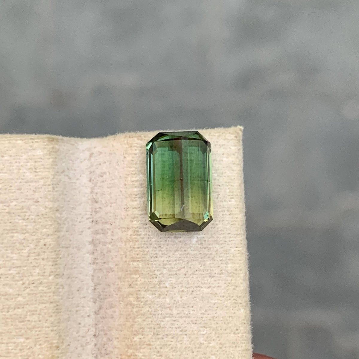 3.75 Carat Natural Loose Bicolor Tourmaline Stone Emerald Cut Afghan Gemstone
