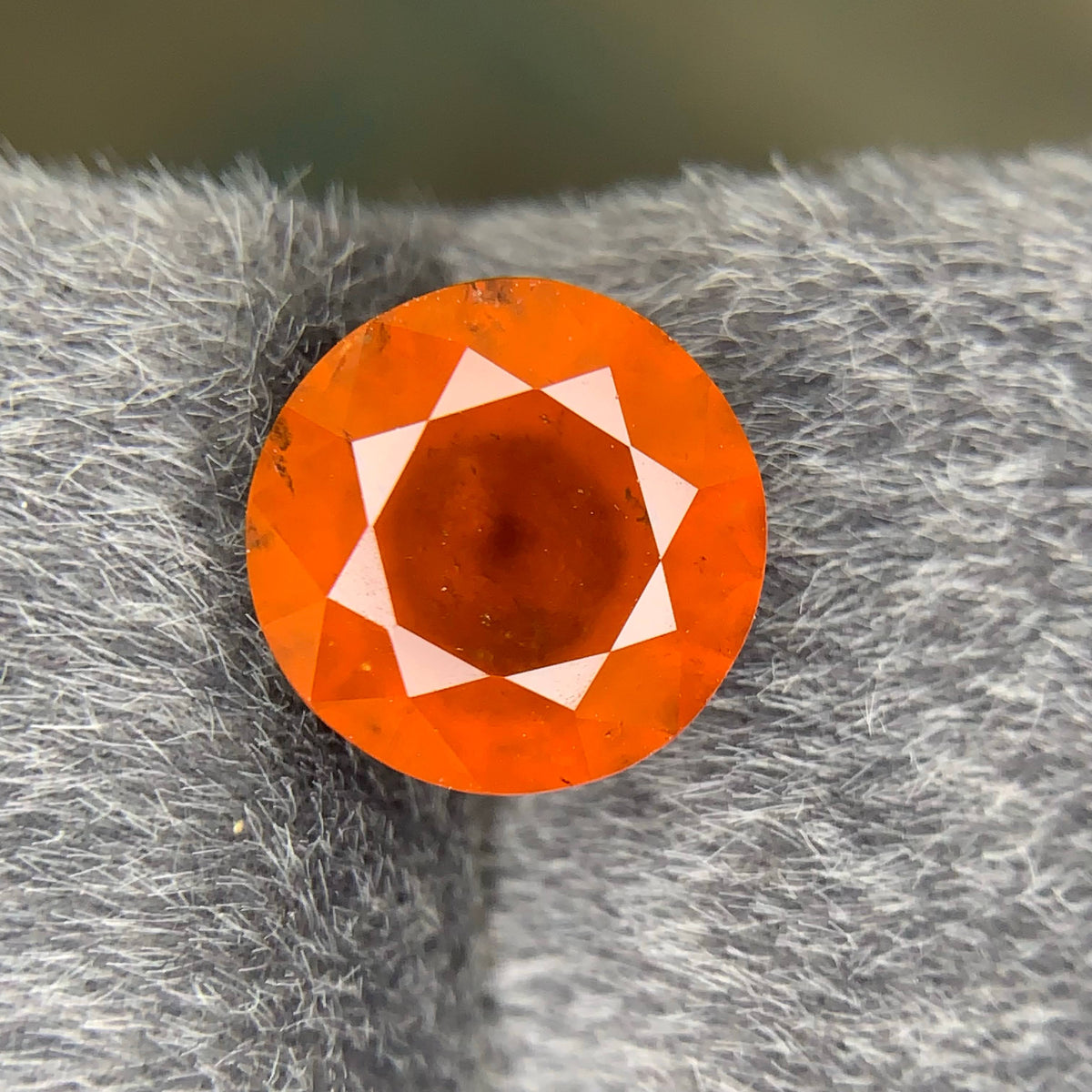 4.35 Carat Fanta Color Hessonite Garnet Round Cut Madagascar | SI Untreated
