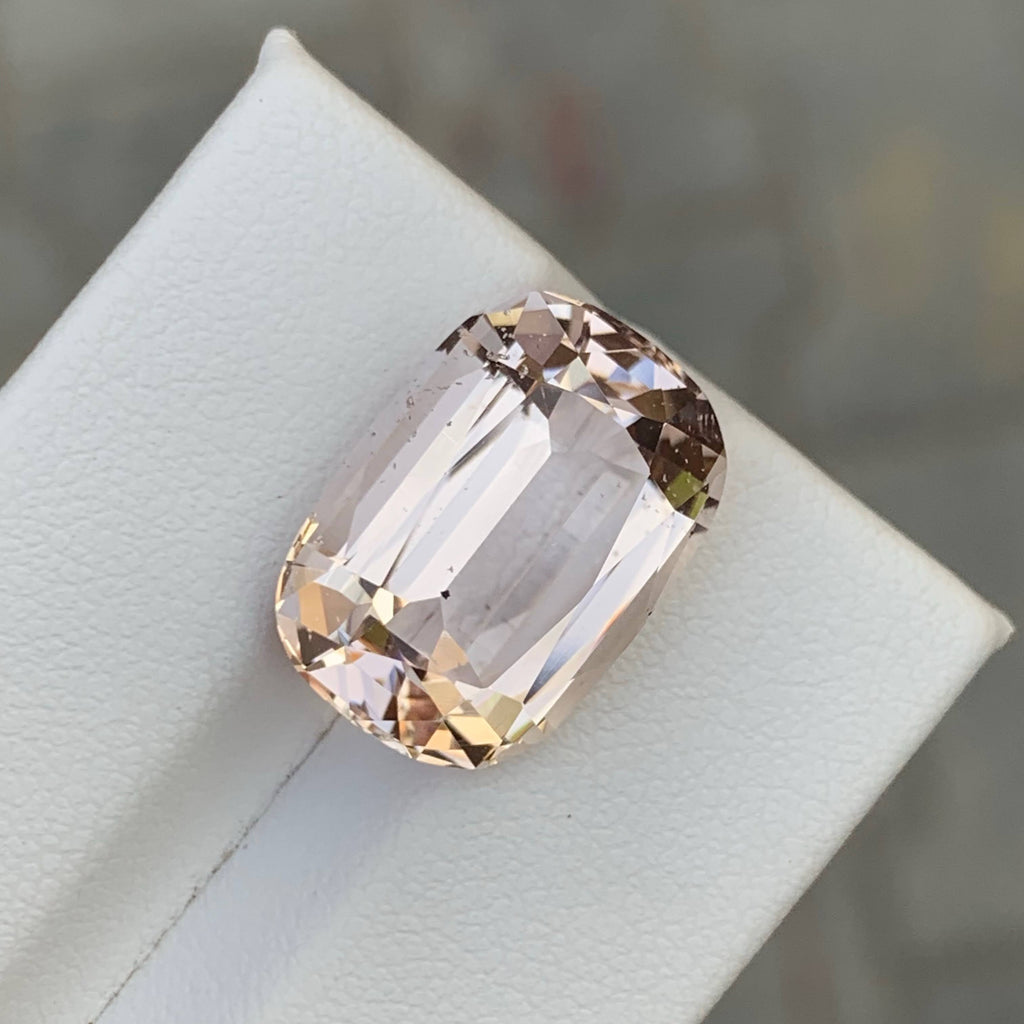 11.40 Carat Natural Loose Golden Color Topaz Stone Cushion Cut Pakistan Gemstone