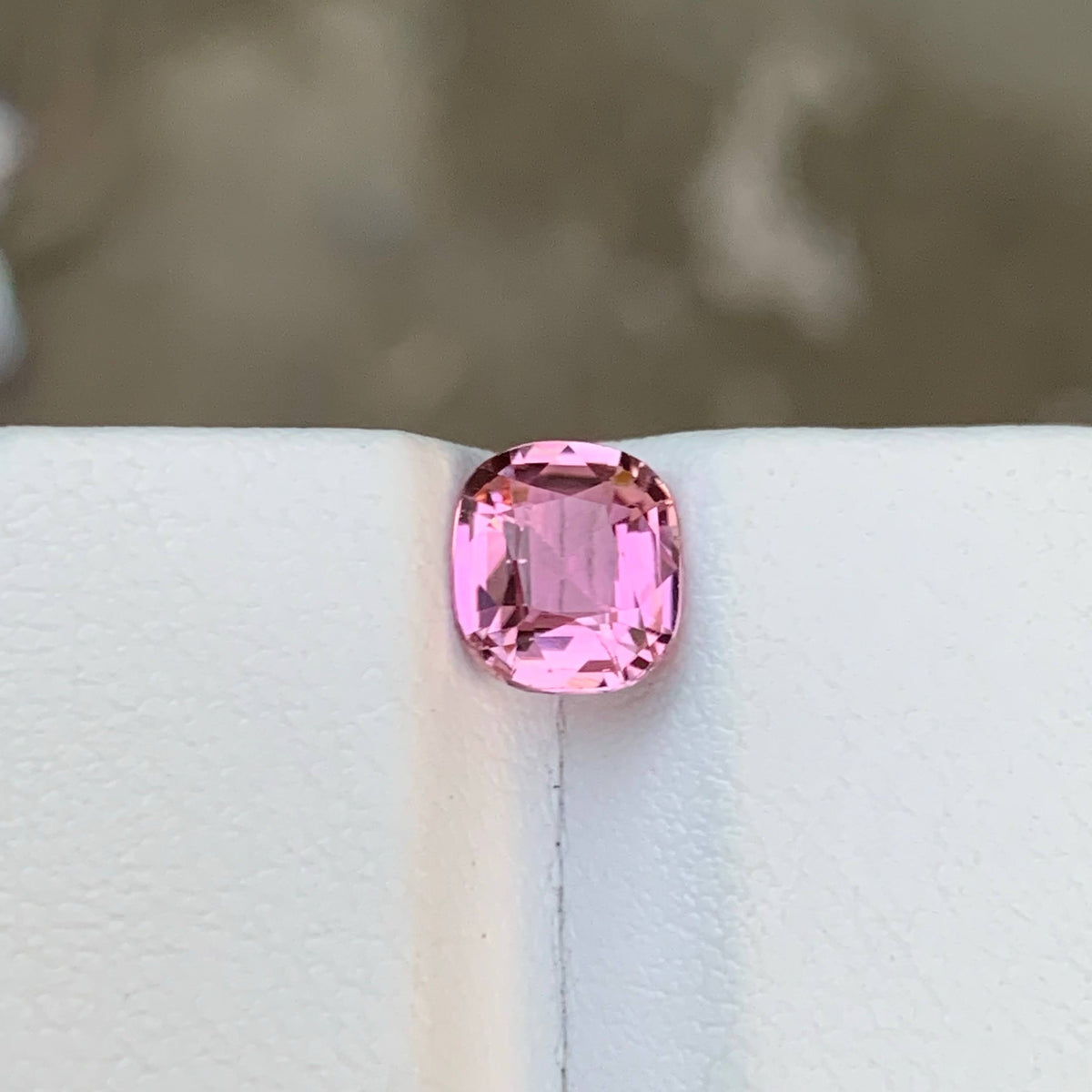 1.10 Carat Natural Loose Baby Pink Color Tourmaline Cushion Cut Afghan Gemstone