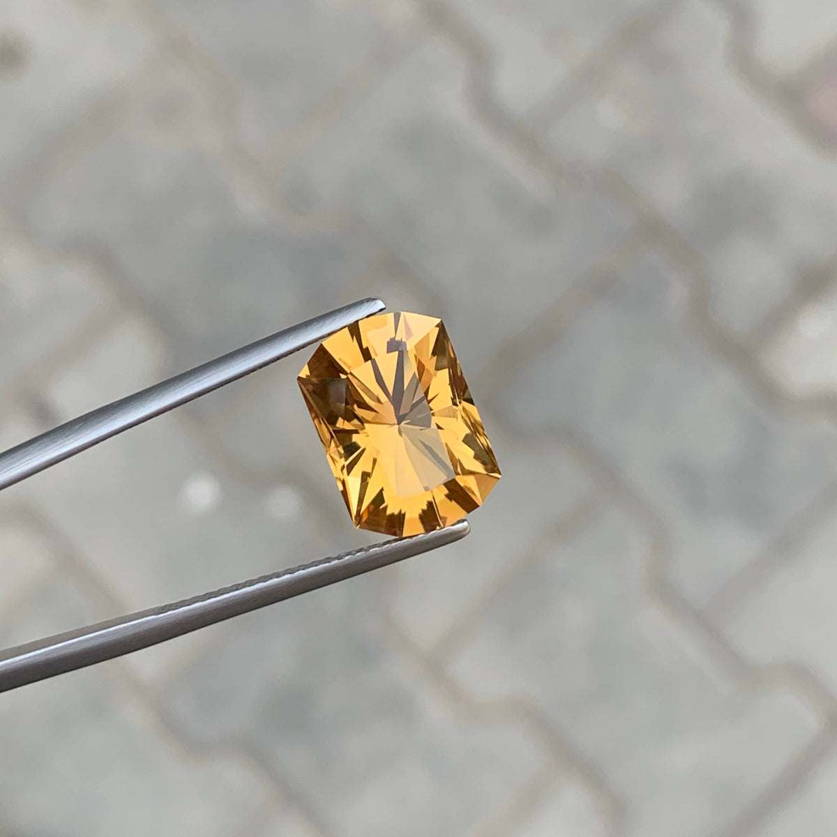 5.55 Carat Golden Citrine Fancy Cut Brazilian Gemstone, Eye Clean, Untreated
