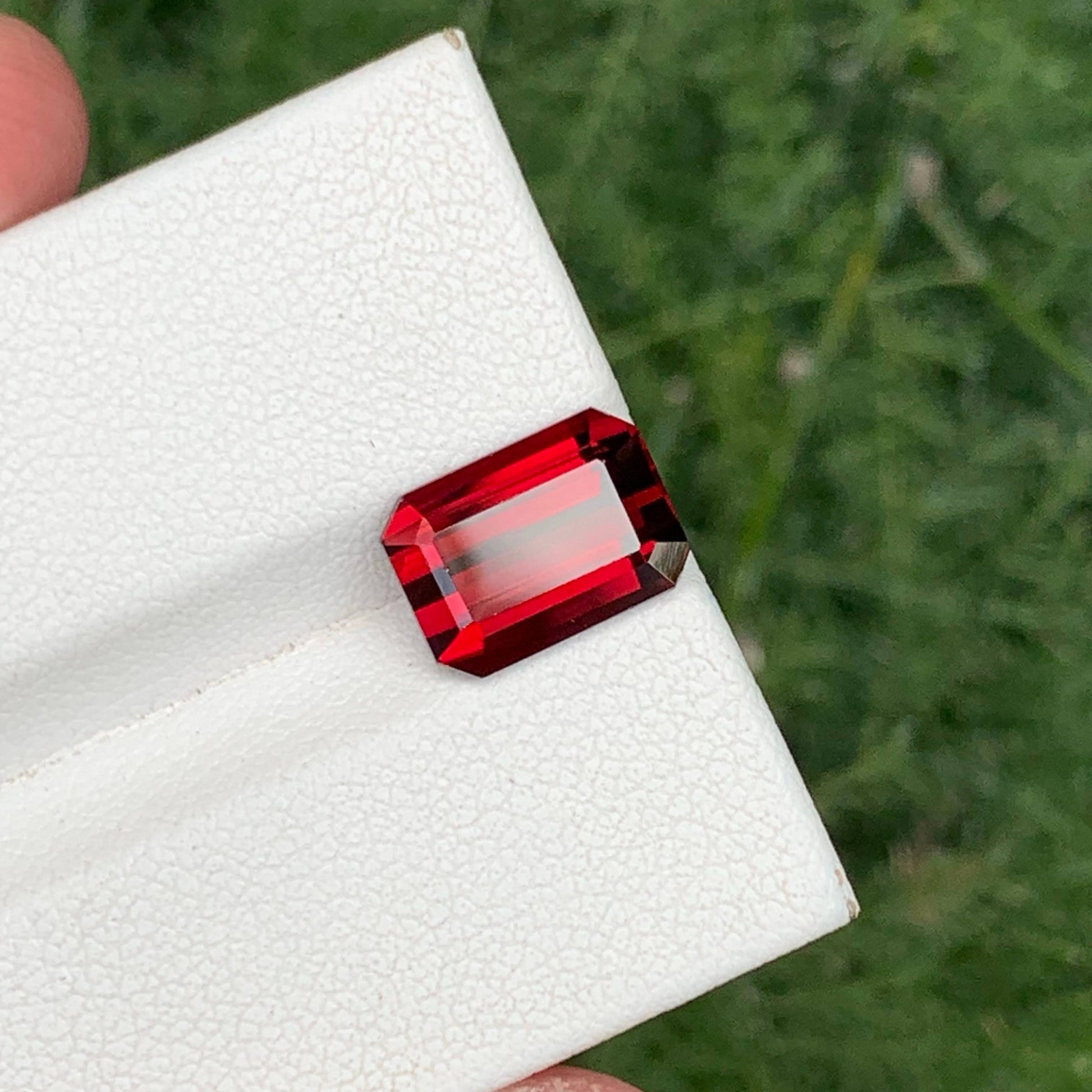 4.60 Carat Red Garnet Emerald Cut