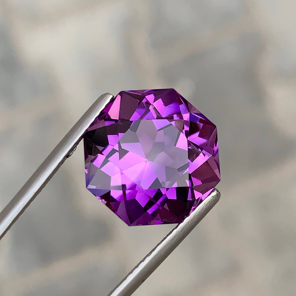 10.60 Carat Natural Loose Purple Amethyst Stone Fancy Cut Brazilian Gemstone