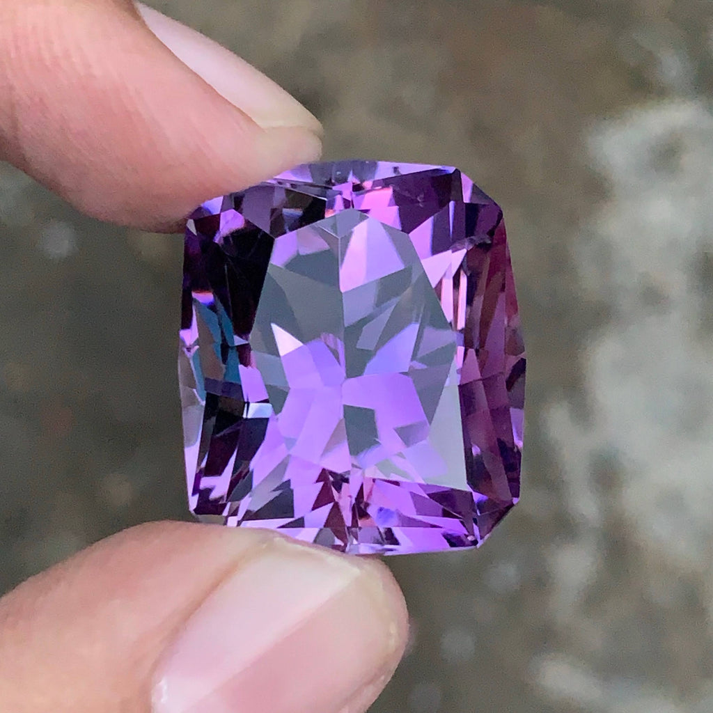 50.90 Carat Natural Loose Purple Amethyst Stone Cushion Cut Brazilian Eye Clean Untreated Gemstone