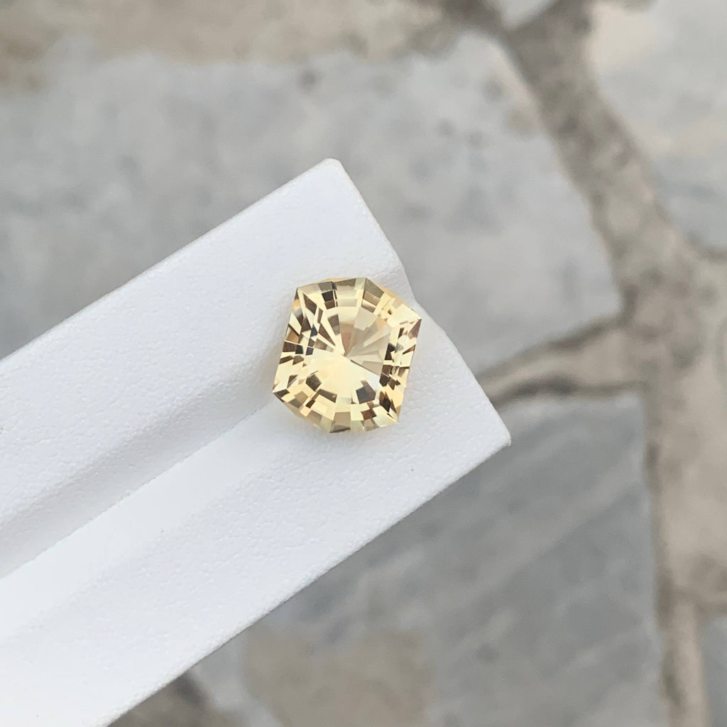 7.90 Carat Natural Loose Golden Color Citrine Fancy Cut Brazilian Gemstone