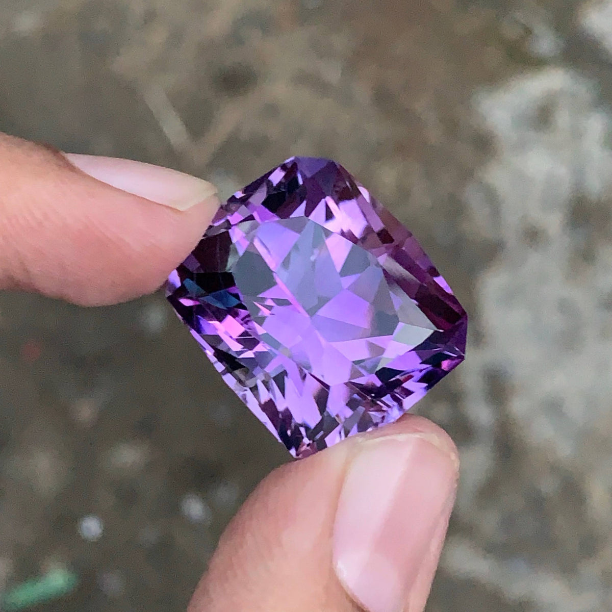 50.90 Carat Natural Loose Purple Amethyst Stone Cushion Cut Brazilian Eye Clean Untreated Gemstone