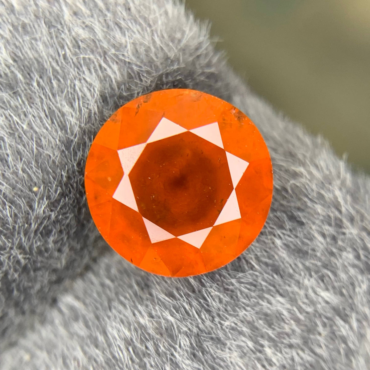 4.35 Carat Fanta Color Hessonite Garnet Round Cut Madagascar | SI Untreated