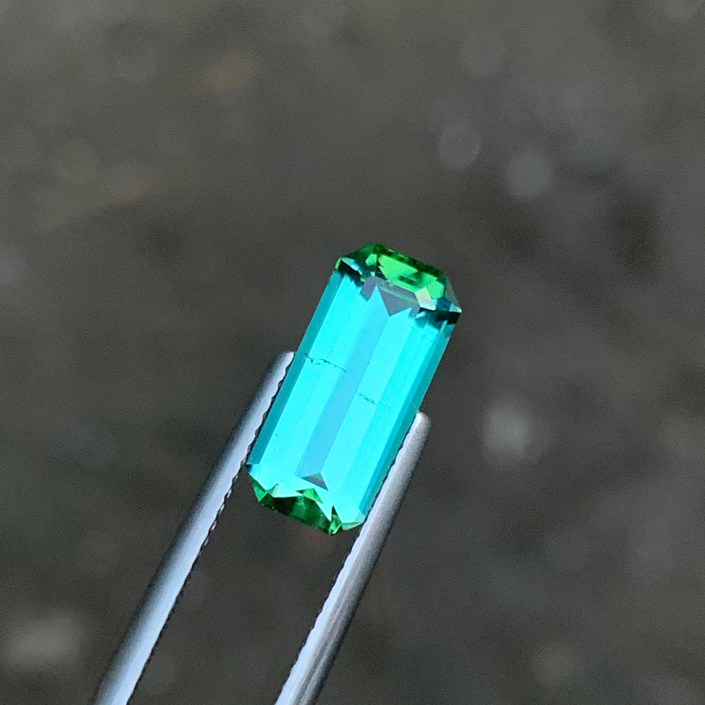 3.40 Carat Mint Green Tourmaline Emerald Cut Afghanistan VVS Untreated