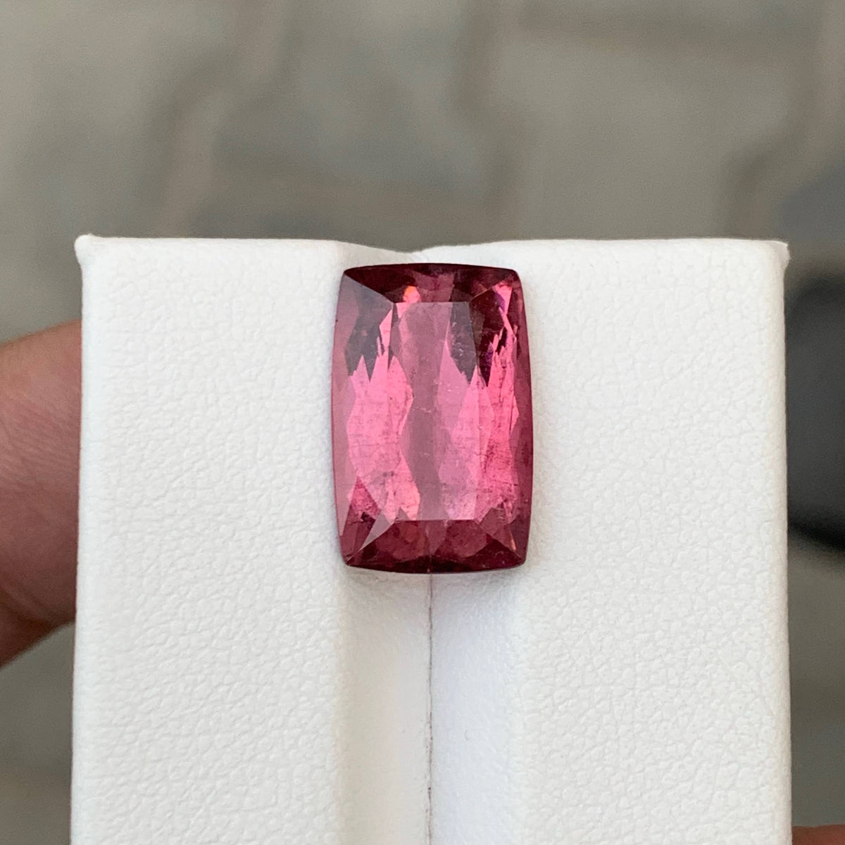 6.80 Carat Peach Pink Tourmaline Cushion Cut Afghan Gemstone