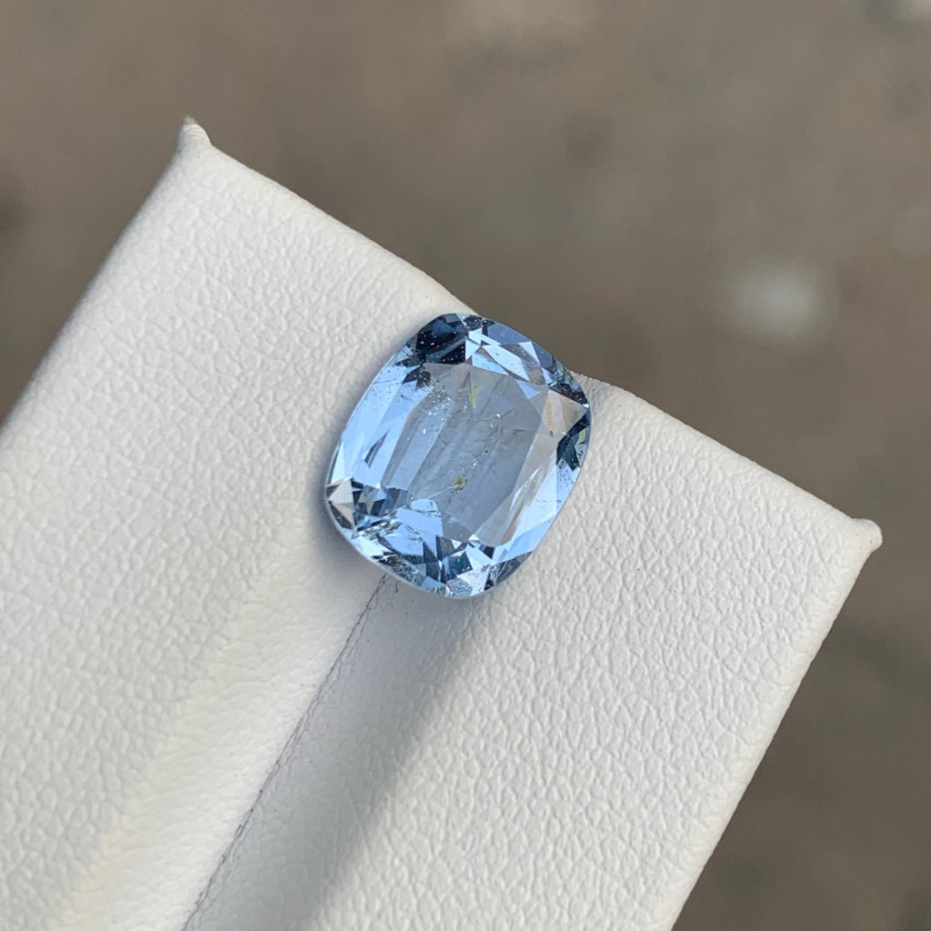 3.30 Carat Aquamarine Goshenite Cushion Cut Pakistan Untreated VVS