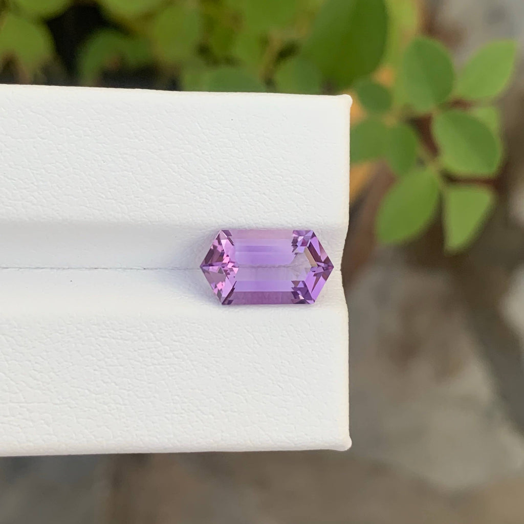 3.05 Carat Natural Loose Purple Amethyst Stone Fancy Cut Brazilian Gemstone