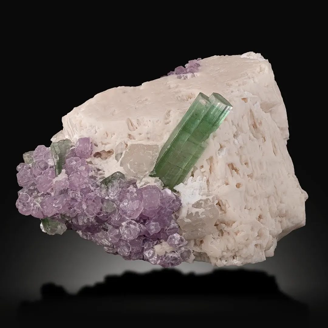 Tourmaline On Lepidolite Matrix