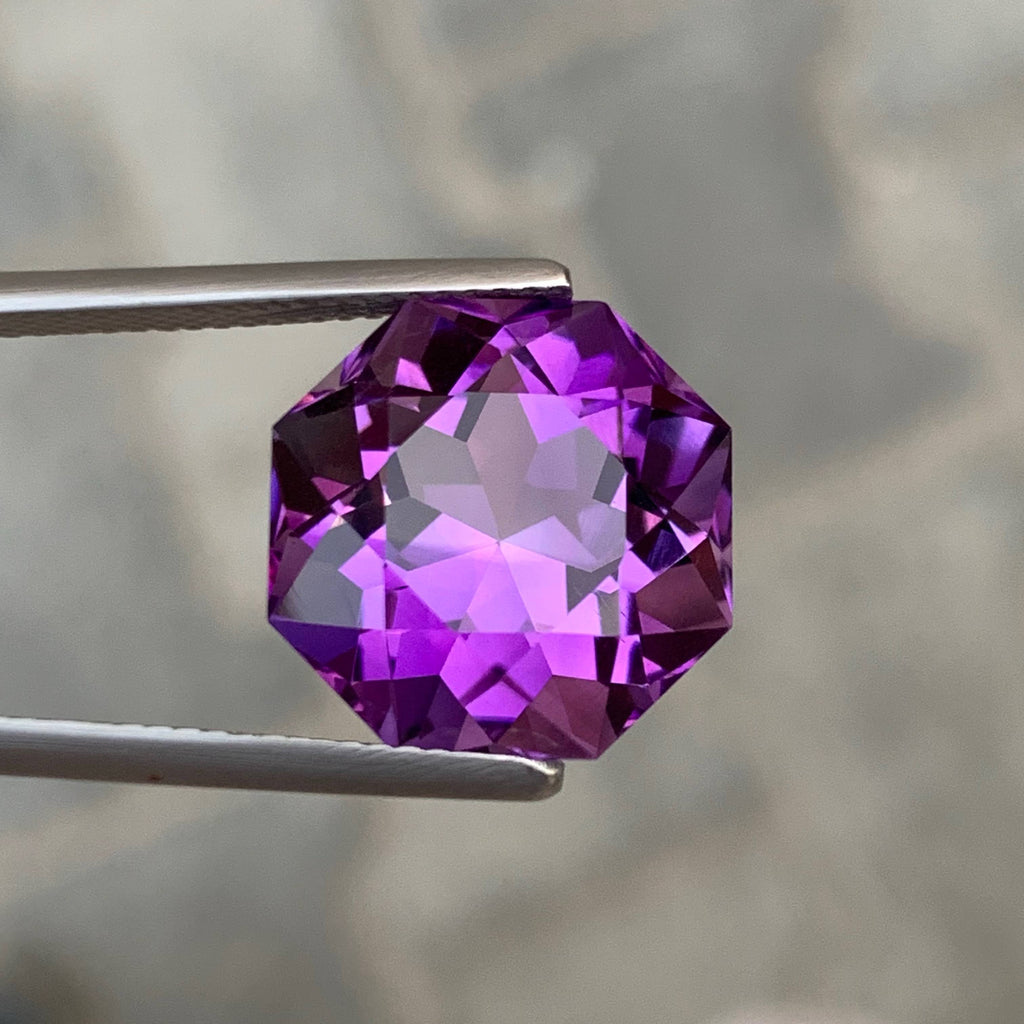 10.60 Carat Natural Loose Purple Amethyst Stone Fancy Cut Brazilian Gemstone