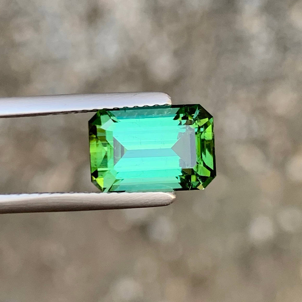 3.85 Ct Green Tourmaline Emerald Cut