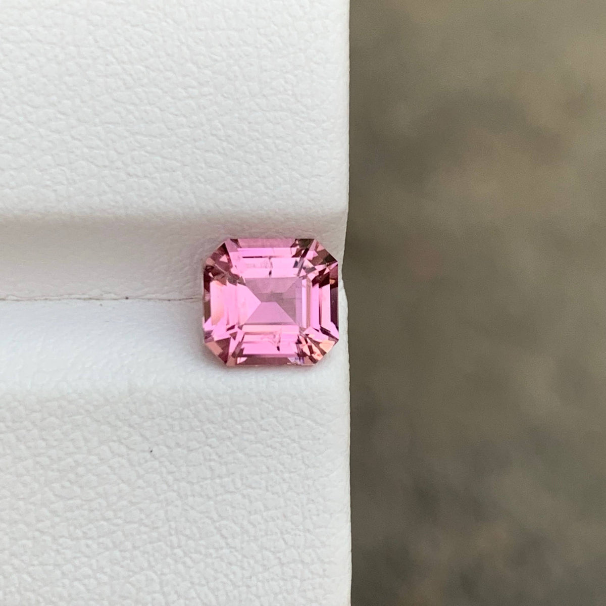 1.45 Carat Natural Loose Baby Pink Color Tourmaline Asscher Cut Afghan Gemstone