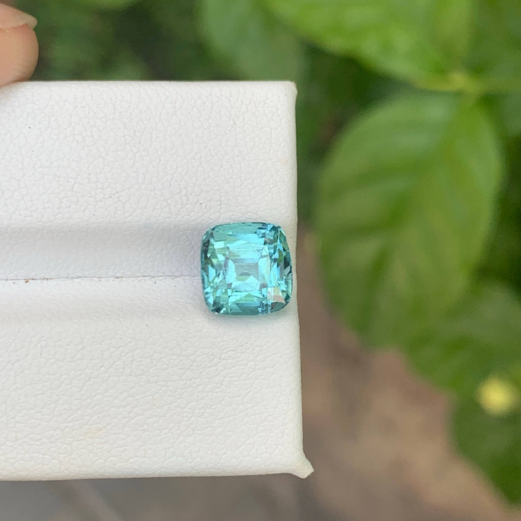 3.30 Carat Natural Loose Fine Quality Tourmaline Cushion Cut Afghan Gemstone