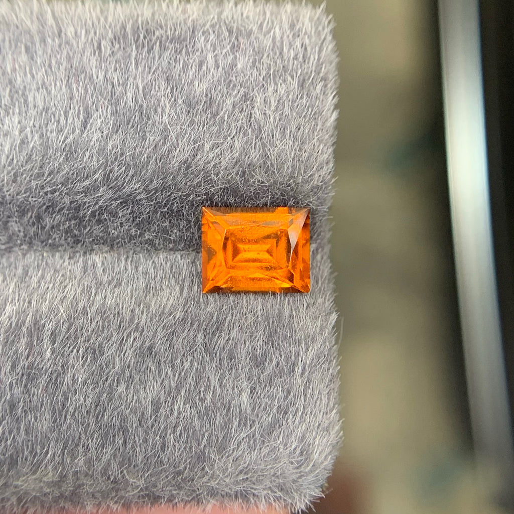 1.65 Carat Hessonite Garnet Fancy Cut African Gemstone