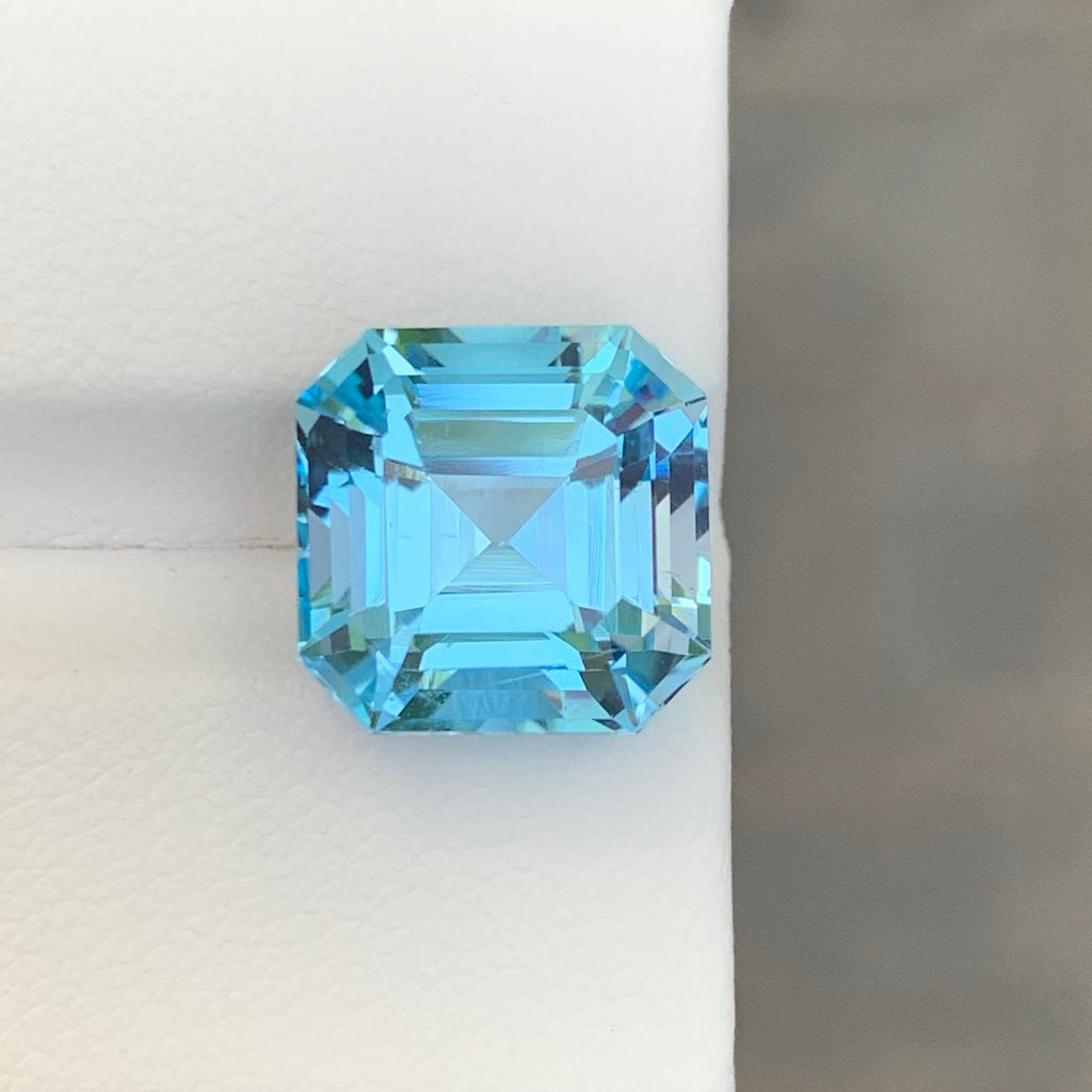 9.65 Ct Sky Blue Topaz Asscher Cut