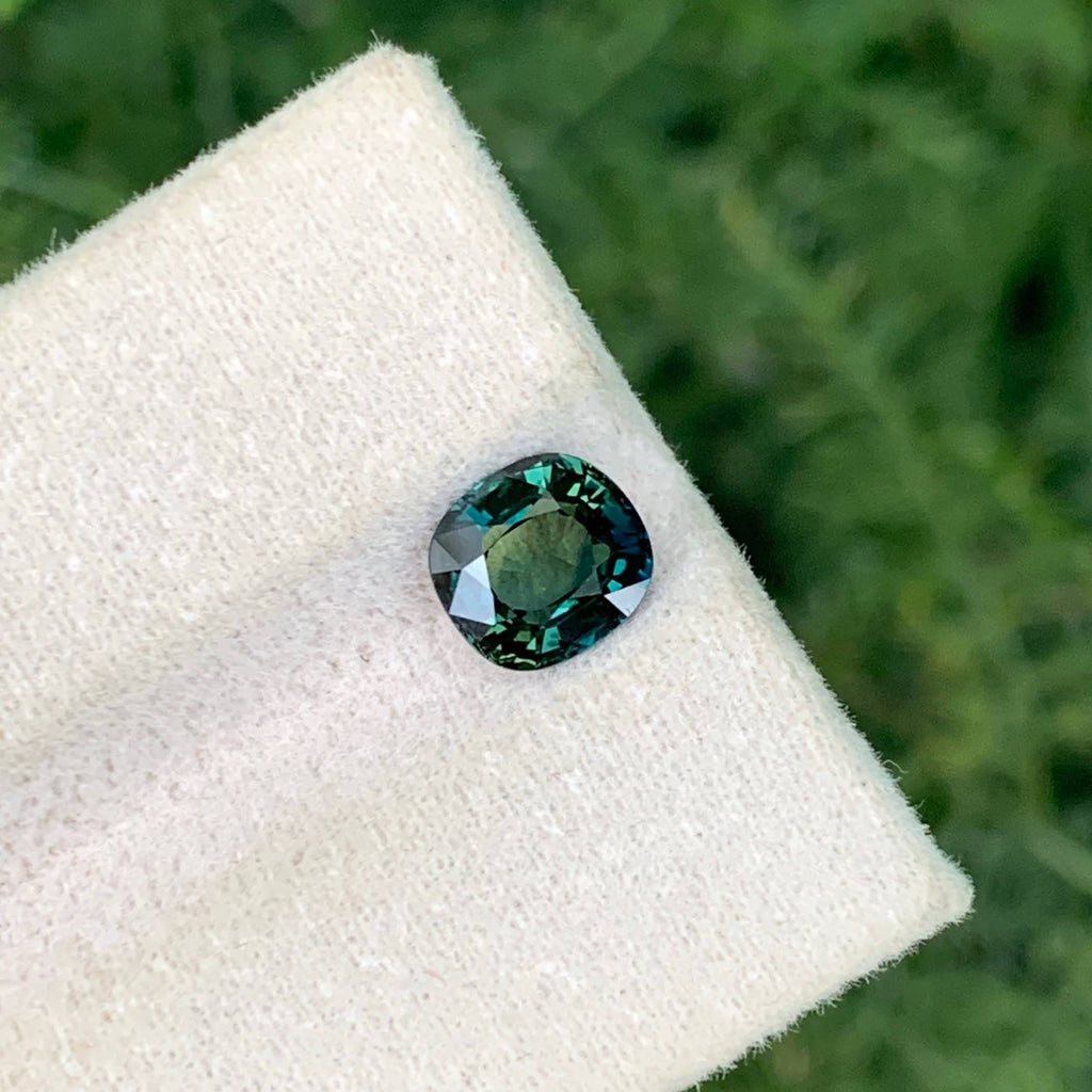 1.60 Carat Teal Sapphire Cushion Cut
