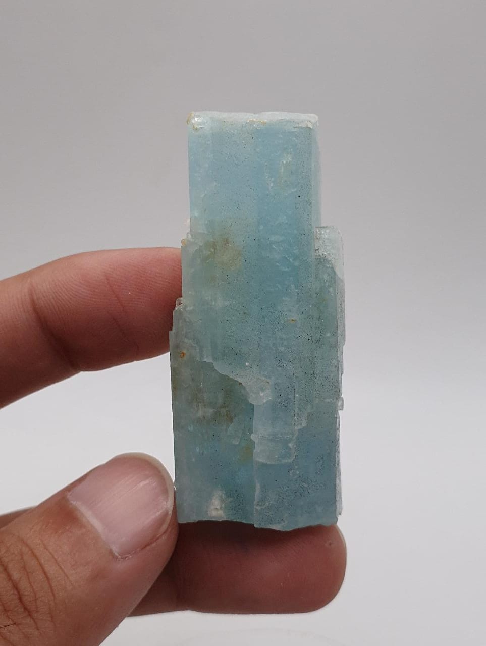 Adorable Sky-Blue Aquamarine With White Albite