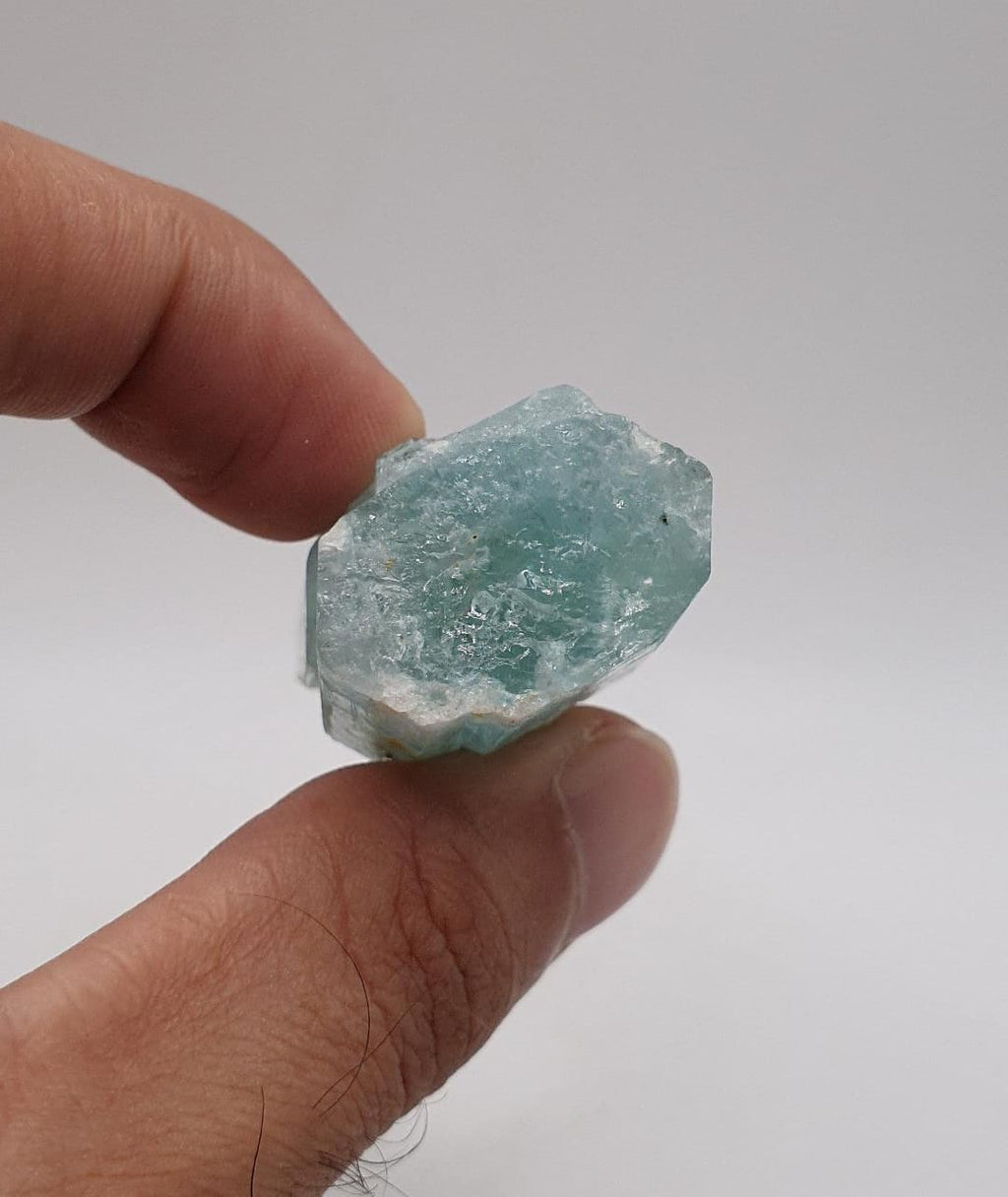 Adorable Sky-Blue Aquamarine With White Albite