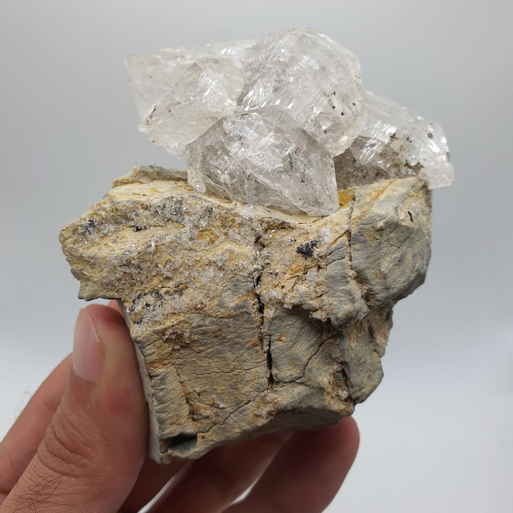 Aesthetic Aggregate Of Elestial Quartz On Matrix