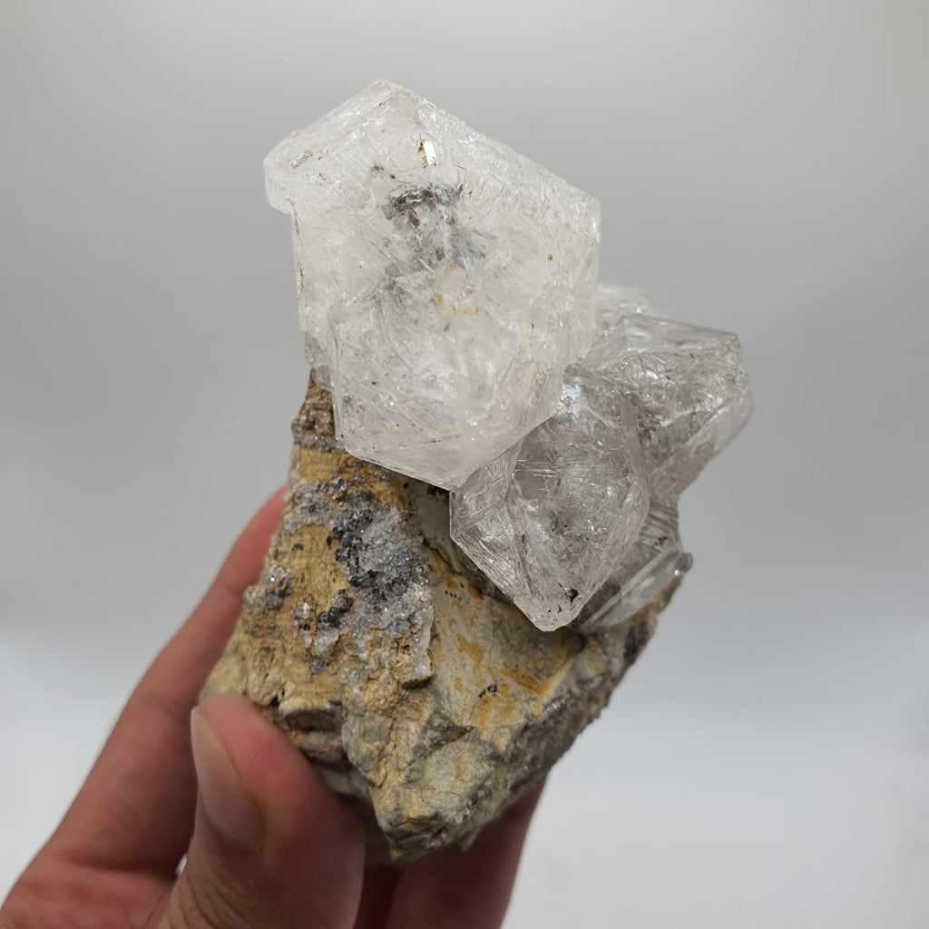 Aesthetic Aggregate Of Elestial Quartz On Matrix