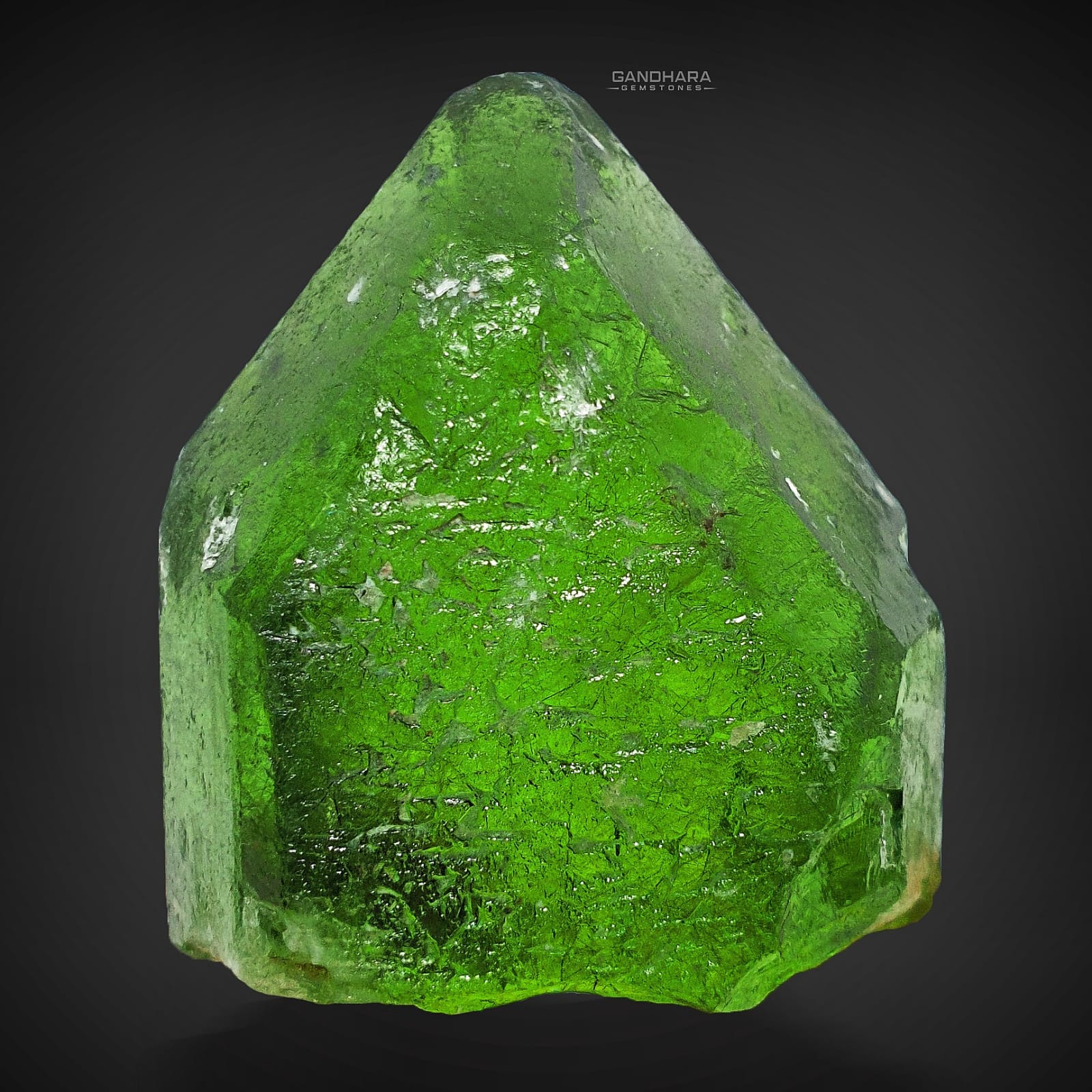 54 Grams Apple Green Gem Peridot Crystal