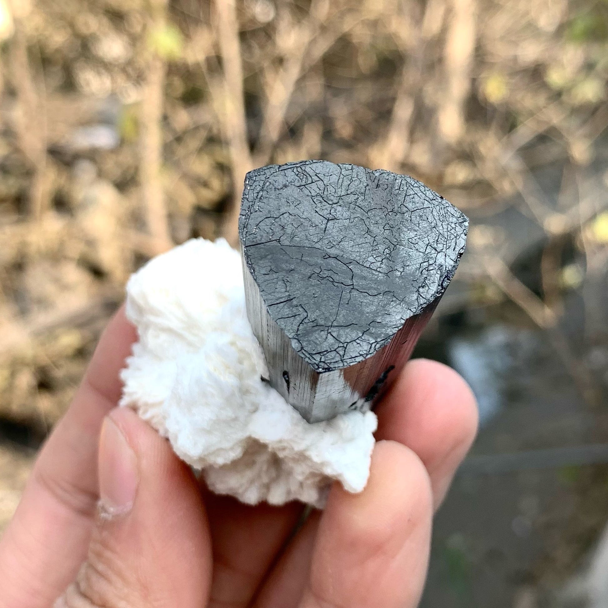 Beautiful Schorl Black Tourmaline With Milky White Cleavlandite