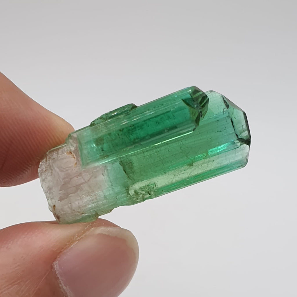 Bicolor Tourmaline Mineral Crystal