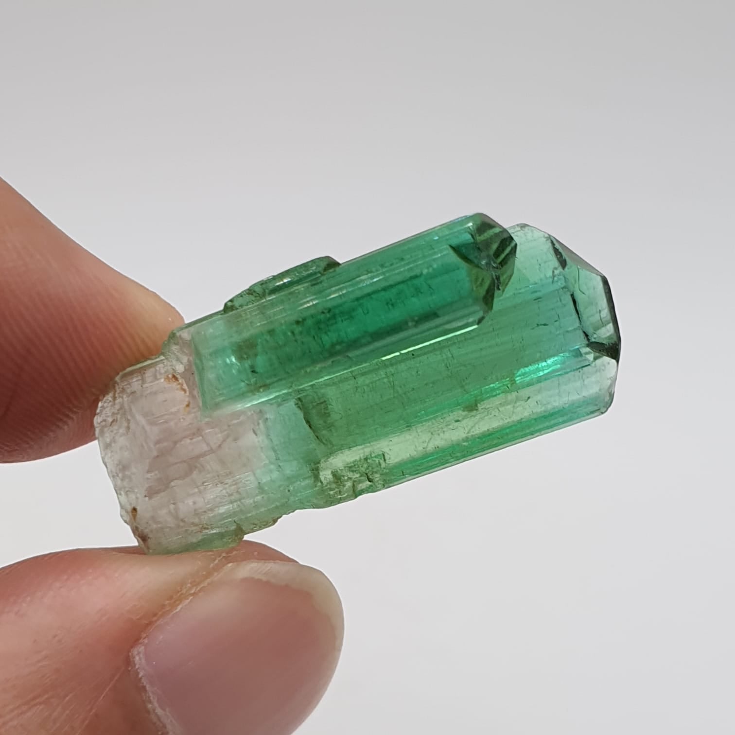 Bicolor Tourmaline Mineral Crystal