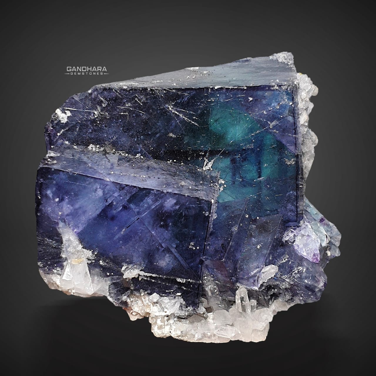 115 grams Blue Core Purple Fluorite Specimen
