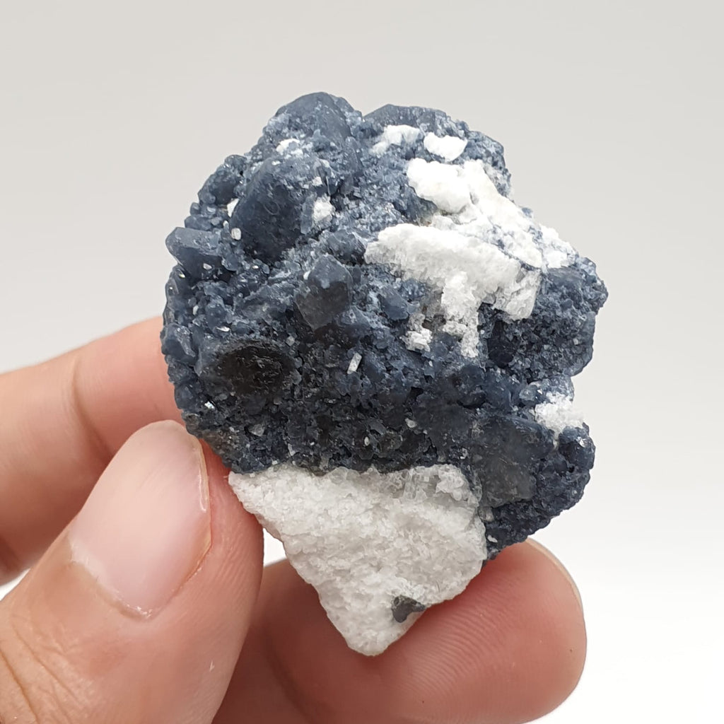 Blue Quartz Crystal Ball On Albite