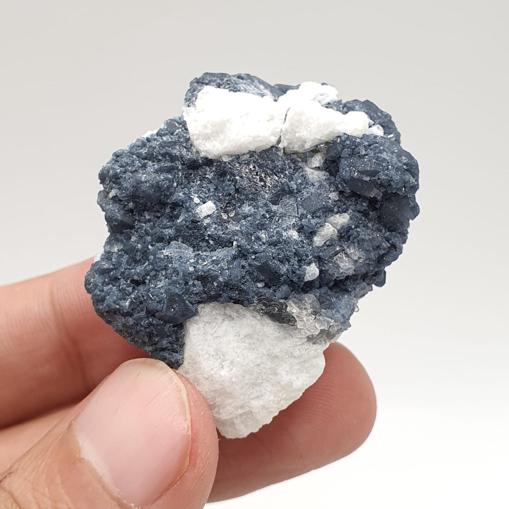 Blue Quartz Crystal Ball On Albite