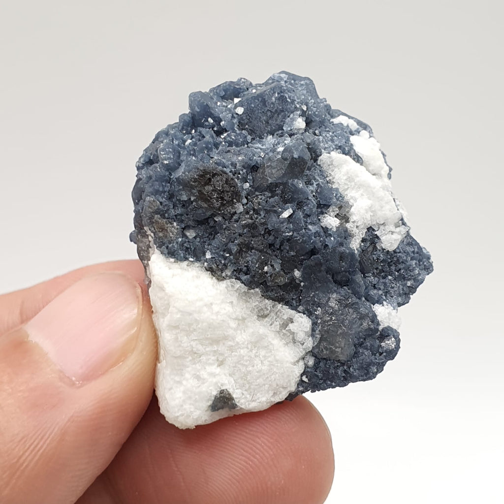 Blue Quartz Crystal Ball On Albite