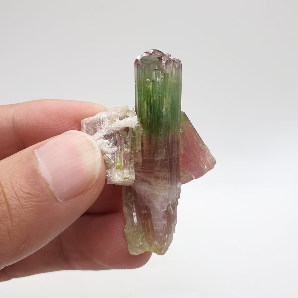 Elbaite Var. Tourmaline Rocket With Perfect Side Crystals