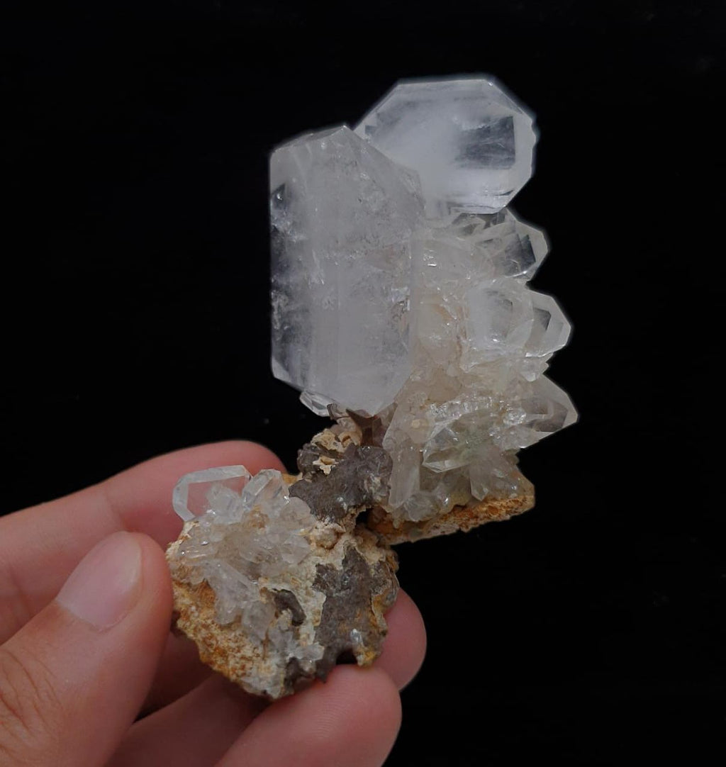 Focal Faden Quartz Crystal On Matrix With Brookite And Siderite