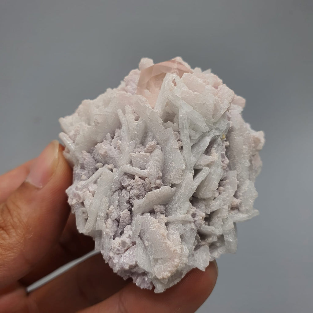 Gem Morganite Nicely Centered On Bluish Ceavelandite